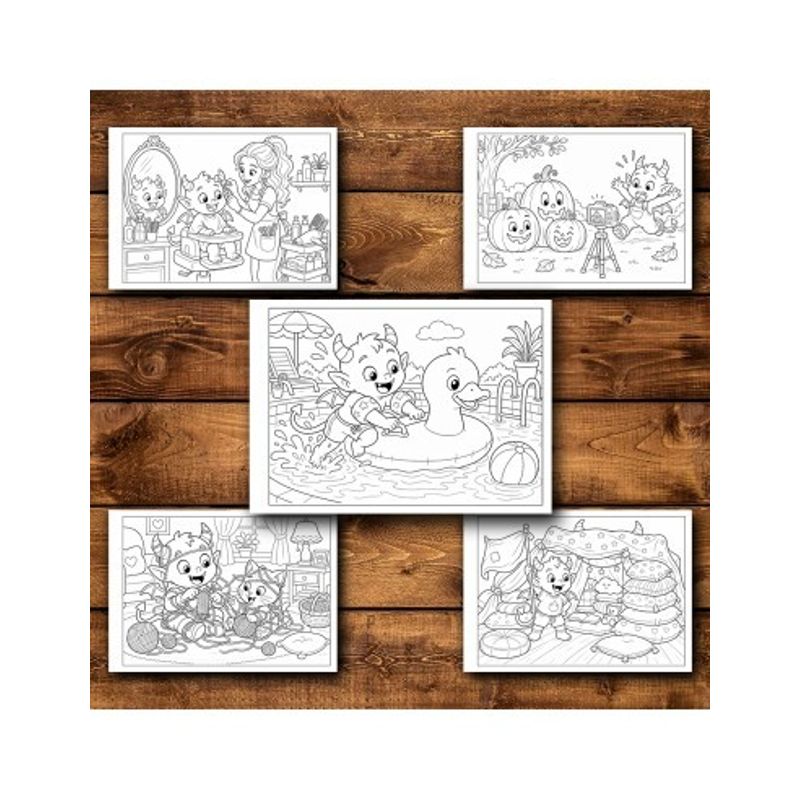 Carti si Birotica - Carti - Carti pentru copii - Carti de colorat - Carte de colorat, 50 de ilustratii Un mic dracusor - Volumuil II, 106 pagini, A5 - Infinity.ro