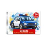 Carti si Birotica - Carti - Carti pentru copii - Carti de colorat - Carte de colorat, 50 de ilustratii Vehicule - Volumul I - pentru copii, 106 pagini, A5 - Infinity.ro