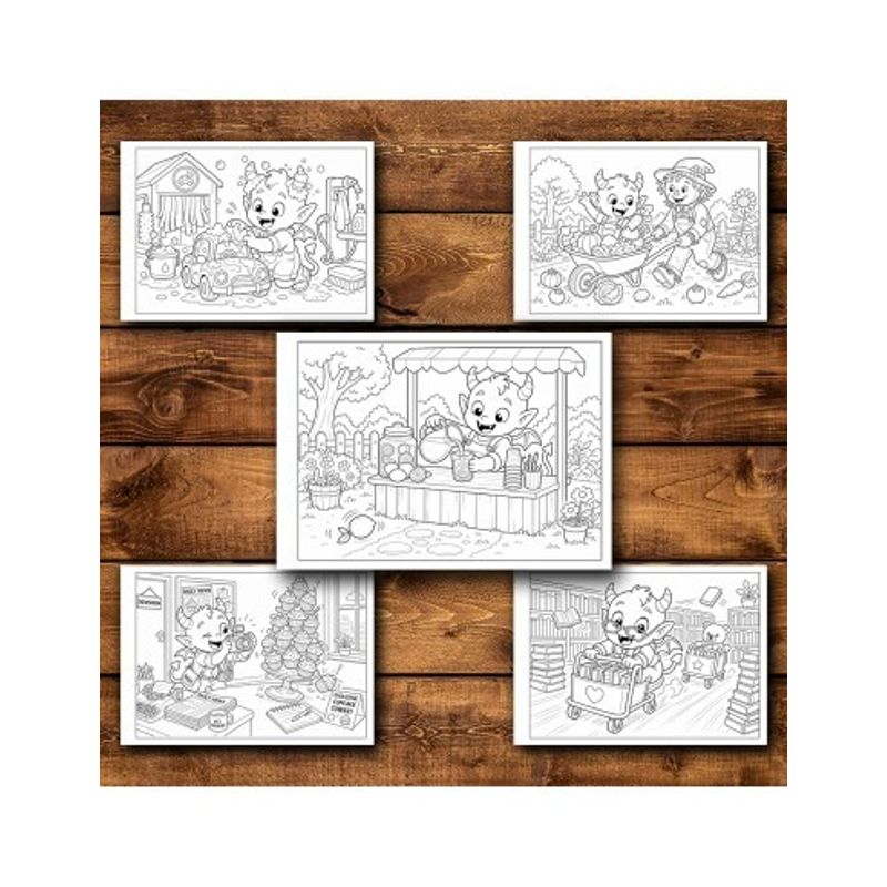 Carti si Birotica - Carti - Carti pentru copii - Carti de colorat - Carte de colorat, 50 de ilustratii Un mic dracusor - Volumuil II, 106 pagini, A5 - Infinity.ro