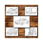 Carti si Birotica - Carti - Carti pentru copii - Carti de colorat - Carte de colorat, 50 de ilustratii Vehicule - Volumul I - pentru copii, 106 pagini, A5 - Infinity.ro