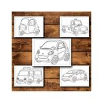 Carti si Birotica - Carti - Carti pentru copii - Carti de colorat - Carte de colorat, 50 de ilustratii Vehicule - Volumul I - pentru copii, 106 pagini, A5 - Infinity.ro
