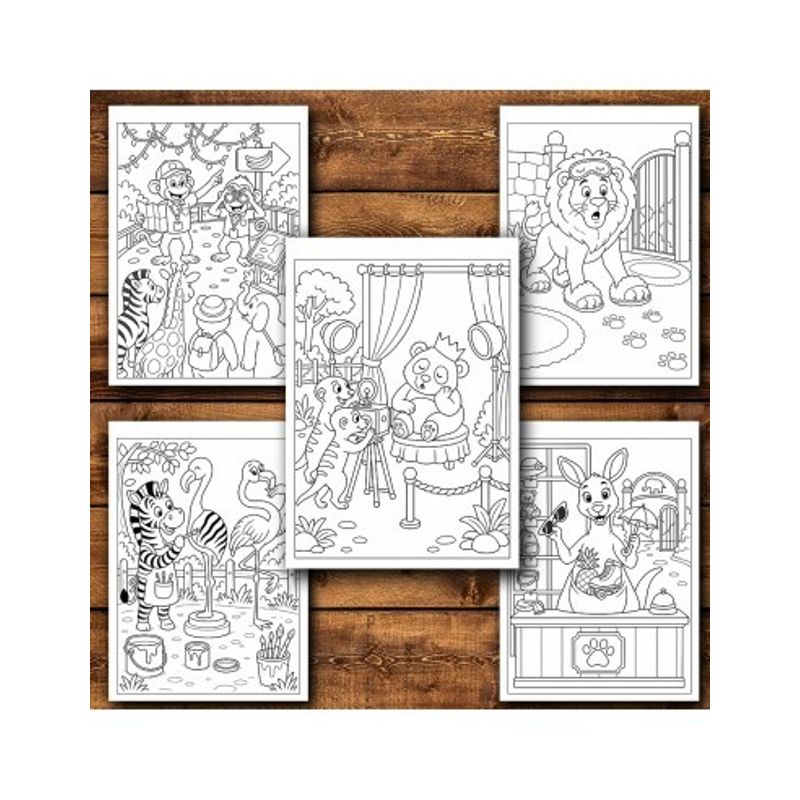 Carti si Birotica - Carti - Carti pentru copii - Carti de colorat - Carte de colorat, 50 de ilustratii Viata Animalutelor - Volumul I, 106 pagini, A5 - Infinity.ro
