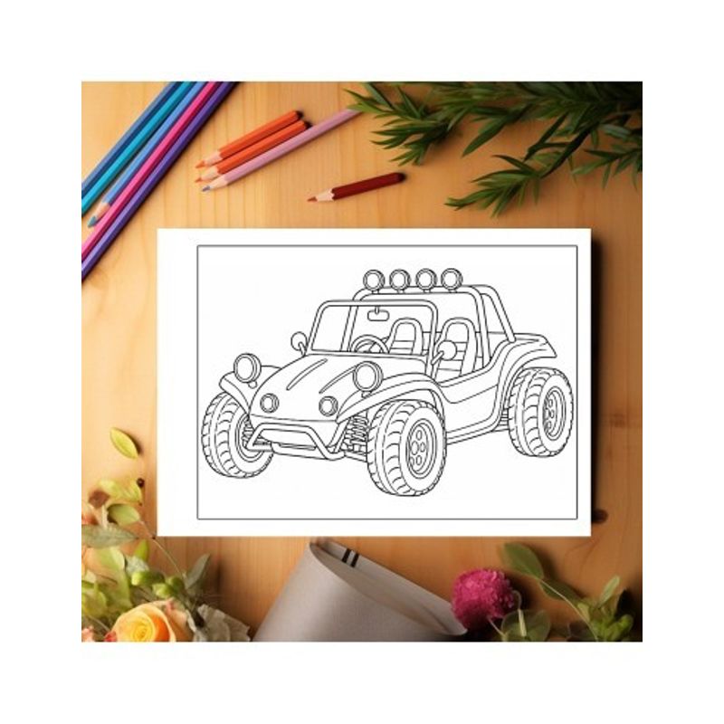 Carti si Birotica - Carti - Carti pentru copii - Carti de colorat - Carte de colorat, 50 de ilustratii Vehicule - Volumul I - pentru copii, 106 pagini, A5 - Infinity.ro
