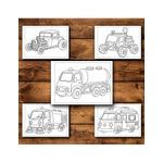 Carti si Birotica - Carti - Carti pentru copii - Carti de colorat - Carte de colorat, 50 de ilustratii Vehicule - Volumul II - pentru copii, 106 pagini, A5 - Infinity.ro