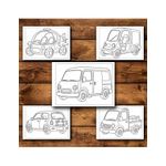Carti si Birotica - Carti - Carti pentru copii - Carti de colorat - Carte de colorat, 50 de ilustratii Vehicule - Volumul II - pentru copii, 106 pagini, A5 - Infinity.ro