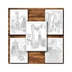 Carti si Birotica - Carti - Carti pentru copii - Carti de colorat - Carte de colorat, 50 de ilustratii Viata Girafelor, 106 pagini, A5 - Infinity.ro