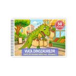 Carti si Birotica - Carti - Carti pentru copii - Carti de colorat - Carte de colorat, 50 de ilustratii Viata Dinozaurilor - Volumul I, 106 pagini, A5 - Infinity.ro