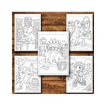 Carti si Birotica - Carti - Carti pentru copii - Carti de colorat - Carte de colorat, 50 de ilustratii Viata Dinozaurilor - Volumul I, 106 pagini, A5 - Infinity.ro
