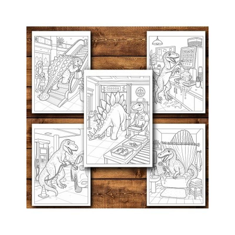 Carti si Birotica - Carti - Carti pentru copii - Carti de colorat - Carte de colorat, 50 de ilustratii Viata Dinozaurilor - Volumul IV, 106 pagini, A5 - Infinity.ro