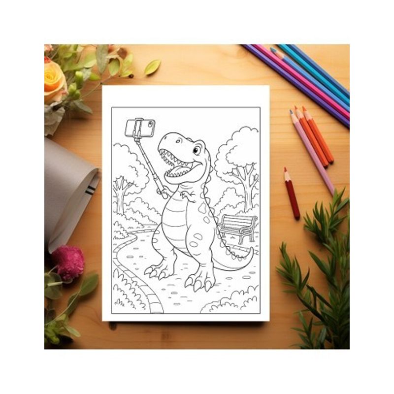 Carti si Birotica - Carti - Carti pentru copii - Carti de colorat - Carte de colorat, 50 de ilustratii Viata Dinozaurilor - Volumul III, 106 pagini, A5 - Infinity.ro