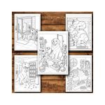 Carti si Birotica - Carti - Carti pentru copii - Carti de colorat - Carte de colorat, 50 de ilustratii Viata Dinozaurilor - Volumul III, 106 pagini, A5 - Infinity.ro