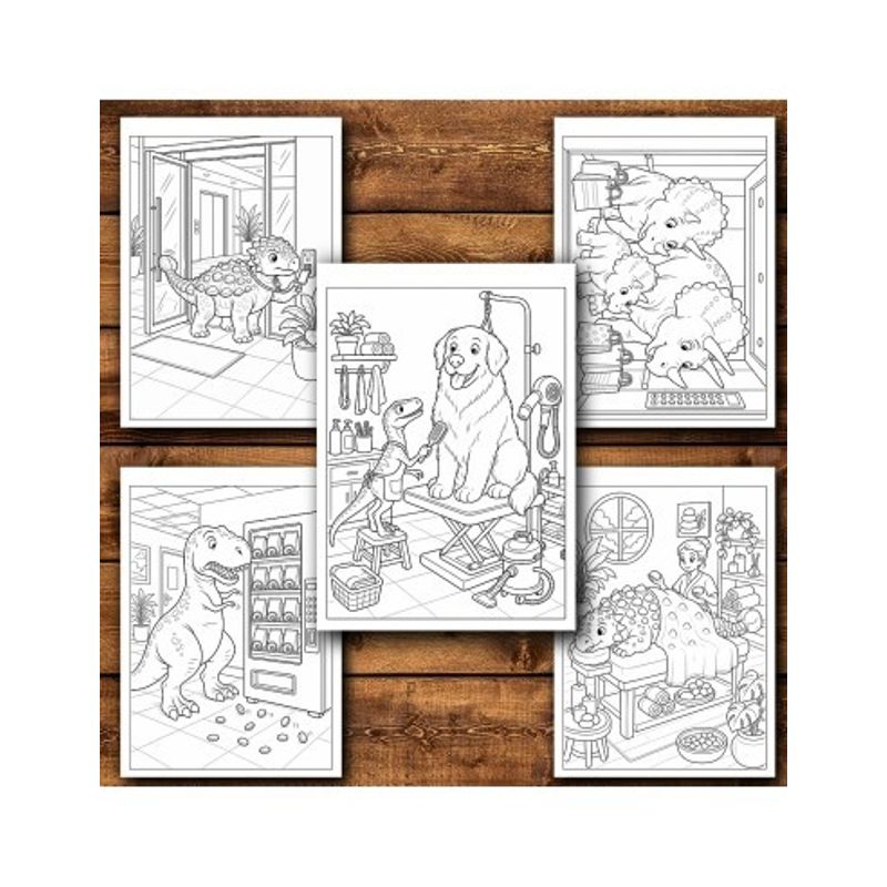 Carti si Birotica - Carti - Carti pentru copii - Carti de colorat - Carte de colorat, 50 de ilustratii Viata Dinozaurilor - Volumul III, 106 pagini, A5 - Infinity.ro