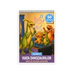 Carti si Birotica - Carti - Carti pentru copii - Carti de colorat - Carte de colorat, 50 de ilustratii Viata Dinozaurilor - Volumul III, 106 pagini, A5 - Infinity.ro