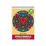 Carti si Birotica - Carti - Carti pentru copii - Carti de colorat - Carte de colorat, 50 de ilustratii Vitralii Mandala - Volumul II, 106 pagini, A5 - Infinity.ro
