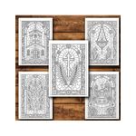 Carti si Birotica - Carti - Carti pentru copii - Carti de colorat - Carte de colorat, 50 de ilustratii Vitralii Religioase - Volumul I, 106 pagini, A5 - Infinity.ro