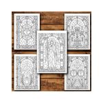 Carti si Birotica - Carti - Carti pentru copii - Carti de colorat - Carte de colorat, 50 de ilustratii Vitralii Religioase - Volumul I, 106 pagini, A5 - Infinity.ro