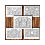 Carti si Birotica - Carti - Carti pentru copii - Carti de colorat - Carte de colorat, 50 de ilustratii Vitralii Catolice - Volumul II, 106 pagini, A5 - Infinity.ro