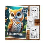 Carti si Birotica - Carti - Carti pentru copii - Carti de colorat - Carte de colorat, 50 de ilustratii, Bebe bufnite, 106 pagini, A5 - Infinity.ro