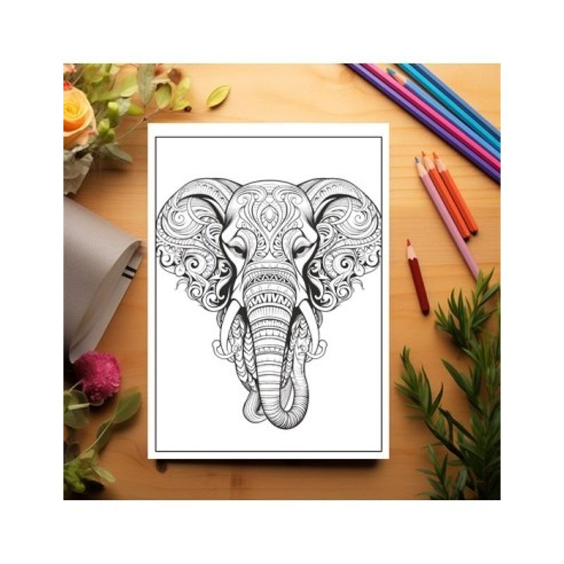 Carti si Birotica - Carti - Carti pentru copii - Carti de colorat - Carte de colorat, 50 de ilustratii, Animale Mandala, 106 pagini, A5 - Infinity.ro