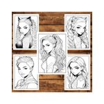 Carti si Birotica - Carti - Carti pentru copii - Carti de colorat - Carte de colorat, 50 de ilustratii, Anime Superhero Girls, 106 pagini, A5 - Infinity.ro