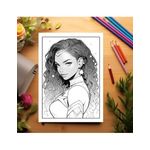 Carti si Birotica - Carti - Carti pentru copii - Carti de colorat - Carte de colorat, 50 de ilustratii, Anime Superhero Girls, 106 pagini, A5 - Infinity.ro