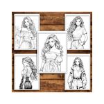 Carti si Birotica - Carti - Carti pentru copii - Carti de colorat - Carte de colorat, 50 de ilustratii, Anime Model Girls - Volumul II, 106 pagini, A5 - Infinity.ro
