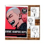 Carti si Birotica - Carti - Carti pentru copii - Carti de colorat - Carte de colorat, 50 de ilustratii, Anime Vampire Boys, 106 pagini, A5 - Infinity.ro