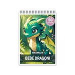 Carti si Birotica - Carti - Carti pentru copii - Carti de colorat - Carte de colorat, 50 de ilustratii, Bebe Dragoni - Volumul III, 106 pagini, A5 - Infinity.ro