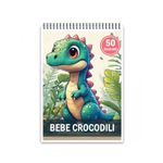 Carti si Birotica - Carti - Carti pentru copii - Carti de colorat - Carte de colorat, 50 de ilustratii, Bebe Crocodili, 106 pagini, A5 - Infinity.ro