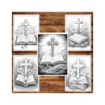 Carti si Birotica - Carti - Carti pentru copii - Carti de colorat - Carte de colorat, 50 de ilustratii, Biblie si Cruce, 106 pagini, A5 - Infinity.ro
