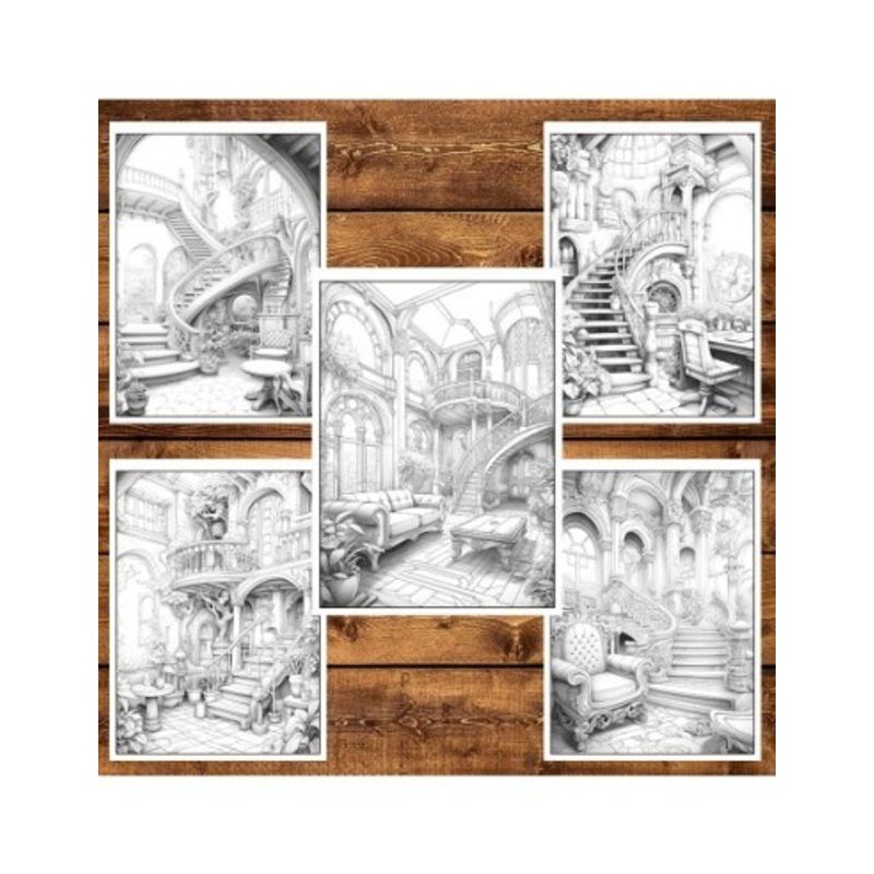 Carti si Birotica - Carti - Carti pentru copii - Carti de colorat - Carte de colorat, 50 de ilustratii, Camera Regala, 106 pagini, A5 - Infinity.ro