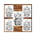Carti si Birotica - Carti - Carti pentru copii - Carti de colorat - Carte de colorat, 50 de ilustratii, Case Dulci, 106 pagini, A5 - Infinity.ro