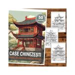 Carti si Birotica - Carti - Carti pentru copii - Carti de colorat - Carte de colorat, 50 de ilustratii, Case Chinezesti, 106 pagini, A5 - Infinity.ro