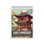 Carti si Birotica - Carti - Carti pentru copii - Carti de colorat - Carte de colorat, 50 de ilustratii, Case Chinezesti, 106 pagini, A5 - Infinity.ro