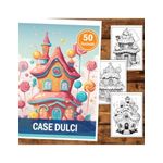 Carti si Birotica - Carti - Carti pentru copii - Carti de colorat - Carte de colorat, 50 de ilustratii, Case Dulci, 106 pagini, A5 - Infinity.ro