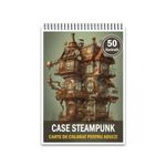 Carti si Birotica - Carti - Carti pentru copii - Carti de colorat - Carte de colorat, 50 de ilustratii, Case Steampunk, 106 pagini, A5 - Infinity.ro
