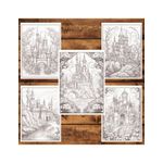 Carti si Birotica - Carti - Carti pentru copii - Carti de colorat - Carte de colorat, 50 de ilustratii, Castele - Volumul II, 106 pagini, A5 - Infinity.ro