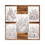 Carti si Birotica - Carti - Carti pentru copii - Carti de colorat - Carte de colorat, 50 de ilustratii, Castele - Volumul II, 106 pagini, A5 - Infinity.ro