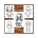 Carti si Birotica - Carti - Carti pentru copii - Carti de colorat - Carte de colorat, 50 de ilustratii, Chibi Horror Girls, 106 pagini, A5 - Infinity.ro