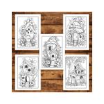Carti si Birotica - Carti - Carti pentru copii - Carti de colorat - Carte de colorat, 50 de ilustratii, Casute Magice, 106 pagini, A5 - Infinity.ro