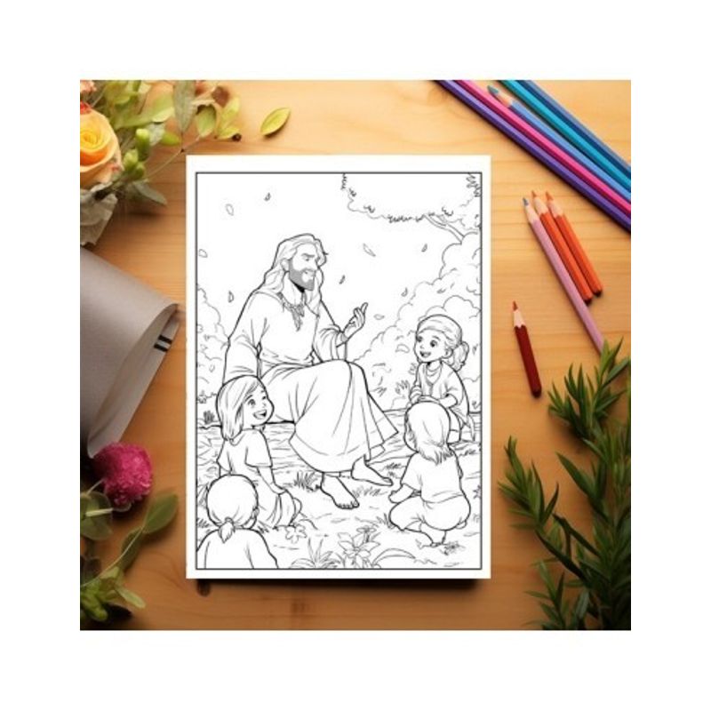 Carti si Birotica - Carti - Carti pentru copii - Carti de colorat - Carte de colorat, 50 de ilustratii, Copiii lui Dumnezeu, 106 pagini, A5 - Infinity.ro
