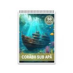 Carti si Birotica - Carti - Carti pentru copii - Carti de colorat - Carte de colorat, 50 de ilustratii, Corabii sub apa, 106 pagini, A5 - Infinity.ro