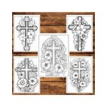 Carti si Birotica - Carti - Carti pentru copii - Carti de colorat - Carte de colorat, 50 de ilustratii, Cruci - Volumul I, 106 pagini, A5 - Infinity.ro