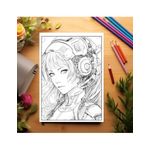 Carti si Birotica - Carti - Carti pentru copii - Carti de colorat - Carte de colorat, 50 de ilustratii, Cyberpunk Girls, 106 pagini, A5 - Infinity.ro