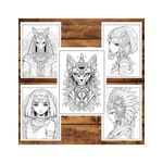 Carti si Birotica - Carti - Carti pentru copii - Carti de colorat - Carte de colorat, 50 de ilustratii, Egyptian Gods, 106 pagini, A5 - Infinity.ro