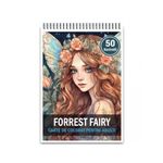 Carti si Birotica - Carti - Carti pentru copii - Carti de colorat - Carte de colorat, 50 de ilustratii, Forrest Fairy, 106 pagini, A5 - Infinity.ro