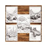 Carti si Birotica - Carti - Carti pentru copii - Carti de colorat - Carte de colorat, 50 de ilustratii, Masini din viitor, 106 pagini, A5 - Infinity.ro