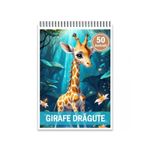 Carti si Birotica - Carti - Carti pentru copii - Carti de colorat - Carte de colorat, 50 de ilustratii, Girafe dragute, 106 pagini, A5 - Infinity.ro