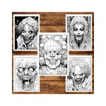 Carti si Birotica - Carti - Carti pentru copii - Carti de colorat - Carte de colorat, 50 de ilustratii, Horror Vibes, 106 pagini, A5 - Infinity.ro