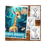 Carti si Birotica - Carti - Carti pentru copii - Carti de colorat - Carte de colorat, 50 de ilustratii, Girafe dragute, 106 pagini, A5 - Infinity.ro